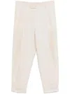 Dolce & Gabbana Soft Trousers In Beige Linen In Neutrals