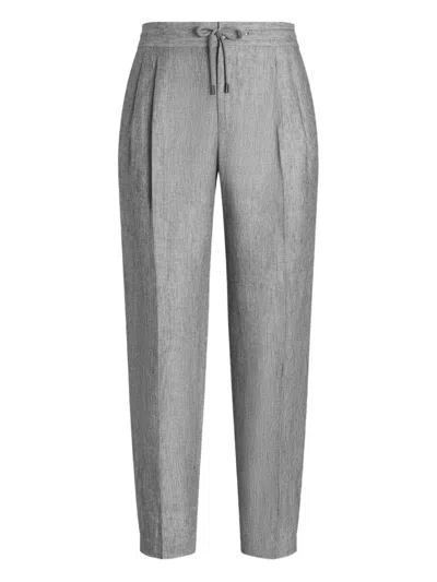 Dolce & Gabbana Washed Linen Canvas Trousers