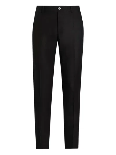 Dolce & Gabbana Linen Trousers In Black