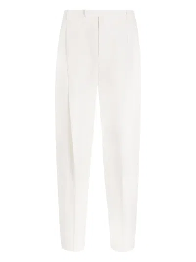 Dolce & Gabbana Linen Trousers In White