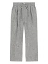 Dolce & Gabbana Linen Trousers In Gray