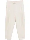 Dolce & Gabbana Soft Trousers In Beige Linen In Beige