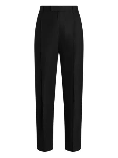 Dolce & Gabbana Linen Trousers In Black