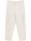 Dolce & Gabbana Soft Trousers In Beige Linen In Neutrals