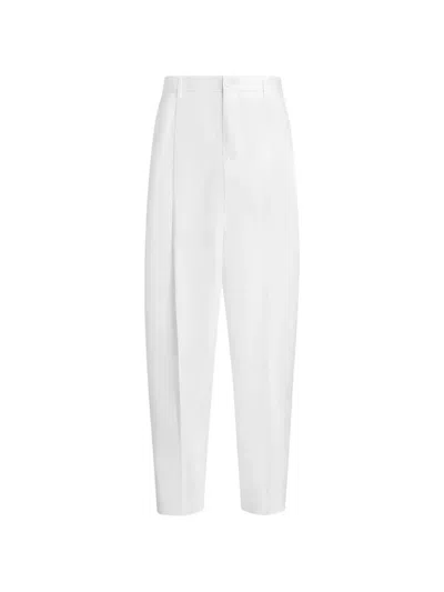 Dolce & Gabbana Linen Trousers In White