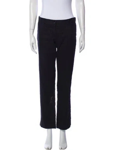 Pre-owned Dolce & Gabbana Linen Wide Leg Pants In Gray