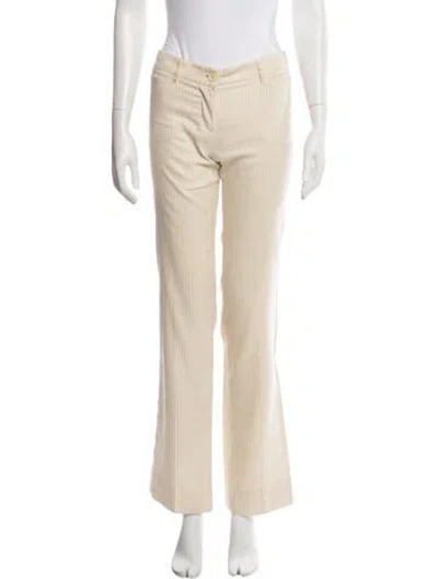Pre-owned Dolce & Gabbana Linen Wide Leg Pants In Neutral