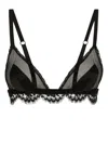 Dolce & Gabbana Black Lace Triangle Bra With Matching Inserts For Women In Black