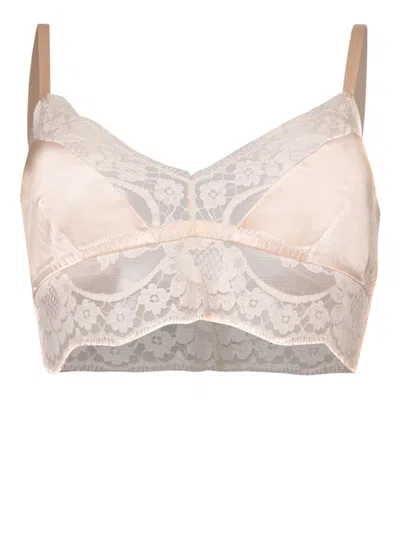 Dolce & Gabbana Triangle Powder Bralette In Pink