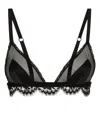Dolce & Gabbana Black Lace Triangle Bra With Matching Inserts For Women In Black