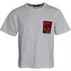 Dolce & Gabbana White Red Lips Print Cotton Men T-shirt In Grey