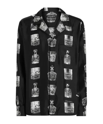 DOLCE & GABBANA LIQUOR-PRINT SHIRT