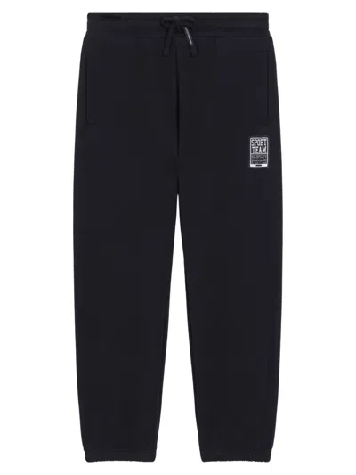 Dolce & Gabbana Fleece Sweatpants With Logo In Blue