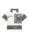 Dolce & Gabbana Little Boy's & Boy's Majolica Logo Shirt In White
