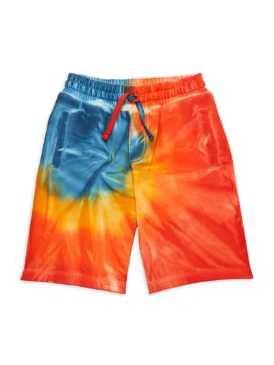 Dolce & Gabbana Kids' Little Boy's & Boy's Tie Dye Jersey Shorts In Orange