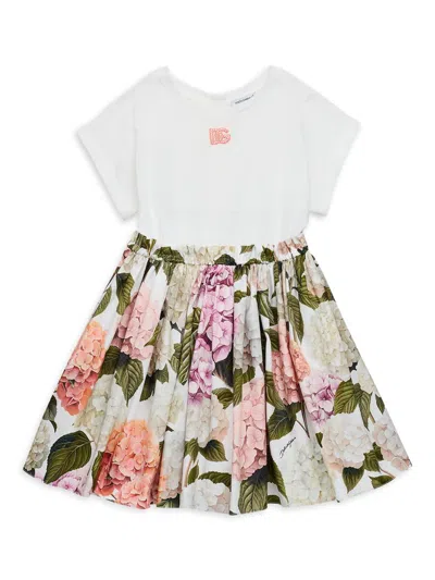 Dolce & Gabbana Kids' Little Girl's & Big Girl's Floral T Dress In Multi