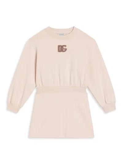 Dolce & Gabbana Little Girl's & Girl's Dg Long-sleeve Sweatshirt Dress In Pink