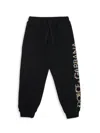 Dolce & Gabbana Little Girl's & Girl's Floral Logo Sweatpants In Black