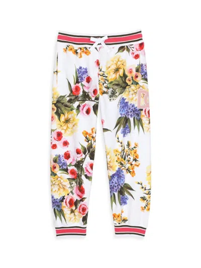Dolce & Gabbana Babies' Trainingshose Aus Baumwolljersey Mit Druck In Neutral