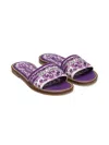 Dolce & Gabbana Majolica-print Slides In Purple