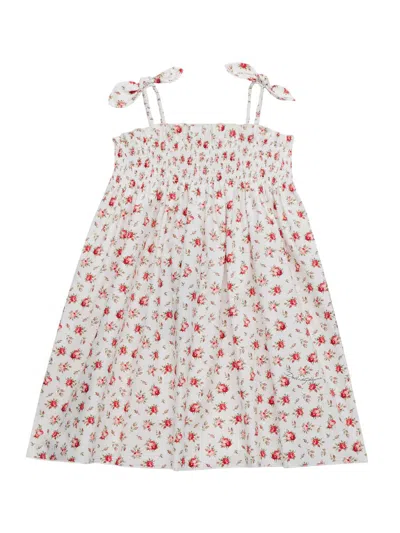 Dolce & Gabbana Kids' Little Girl's & Girl's Rose Cotton Poplin Dress In Neutral