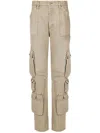 Dolce & Gabbana Denim Cargo Pants In Beige