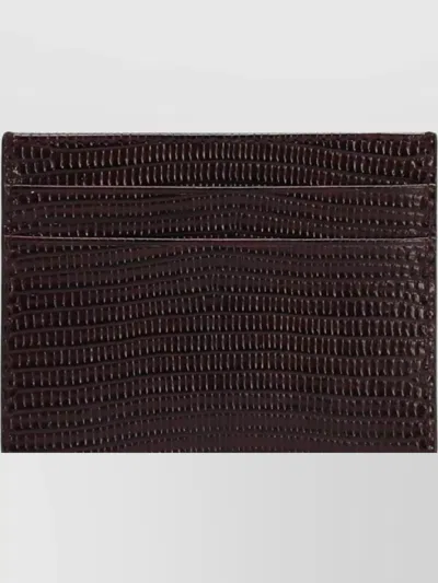 Dolce & Gabbana Lizard Print Leather Cardholder