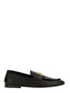 Dolce & Gabbana Logo Plaque Calf Leather Loafers In Black