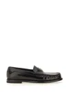 Dolce & Gabbana Dg Medallion Leather Classic Loafers In Black