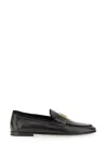 Dolce & Gabbana Dolce&gabbana Black Moccasin With Logo Plaque In Black
