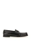 Dolce & Gabbana Dg Medallion Leather Classic Loafers In Black