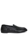 Dolce & Gabbana Man Loafers Black Size 9 Polyester In Black