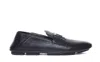 Dolce & Gabbana Leather Loafers With Round Toe And Textured Finish In Black
