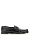 Dolce & Gabbana Dg Medallion Leather Classic Loafers In Black