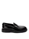 Dolce & Gabbana Women's Black Casual Moccasin Metallic Logo Heel In Black