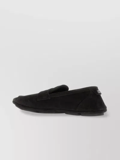 Dolce & Gabbana Loafers Suede Calf Metal Detail Back