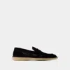 Dolce & Gabbana 'florio' Black Loafers With Logo Detail On The Rear And Penny Slot In Black