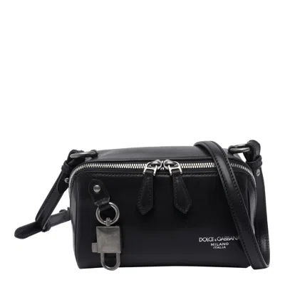 Dolce & Gabbana Lock Crossbody Bag In Black