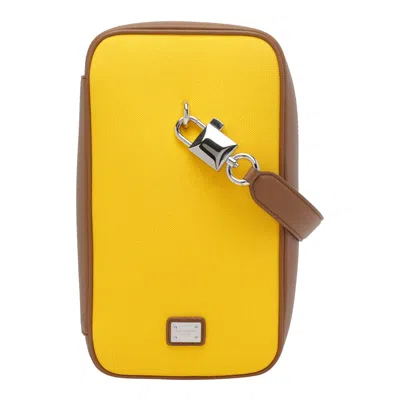 Dolce & Gabbana Lock Handbag In Yellow