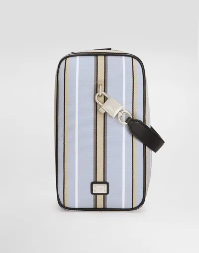 Dolce & Gabbana Lock Jacquard Fabric Handbag In Multi