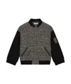 Dolce & Gabbana Wool-blend Glen Plaid Bomber Jacket In Black
