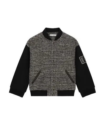 DOLCE & GABBANA DOLCE  GABBANA KIDS LOGO APPLIQUÉ BUTTONED JACKET