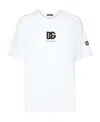 Dolce & Gabbana Short-sleeved T-shirt With Dg Logo Patch In White