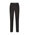 Dolce & Gabbana Logo-appliqué Decorative-stitching Straight-leg Jeans In Black