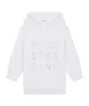 Dolce & Gabbana Openwork-logo Hoodie Dress In White