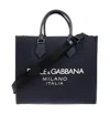 Dolce & Gabbana Large Coated Logo Tote Bag In Black