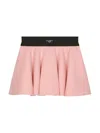 Dolce & Gabbana Logo-appliqué A-line Miniskirt In Pink