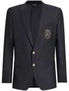 Dolce & Gabbana Appliqué Blazer - Men's - Eco Virgin Wool/silk/viscose In Blue