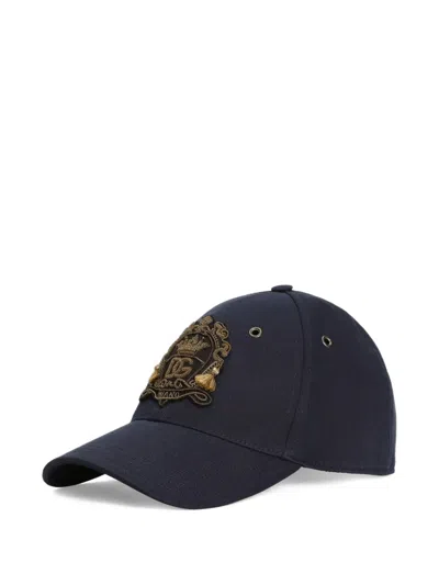 Dolce & Gabbana Logo-appliqué Cap In Blue