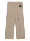 Dolce & Gabbana Logo-appliqué Chinos In Neutrals